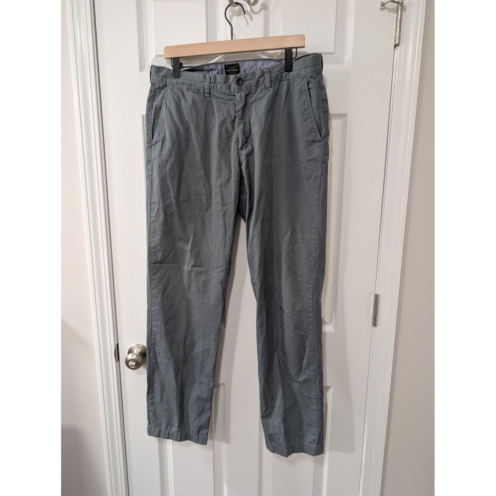 J. Crew Men's Urban Slim‎ Lightweight Chino Pants, Gray, 32x32, Business Casual